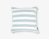 Pude brede striber lyseblå/hvid 50x50 cm 