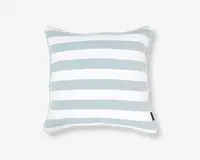 Pude brede striber lyseblå/hvid 50x50 cm 