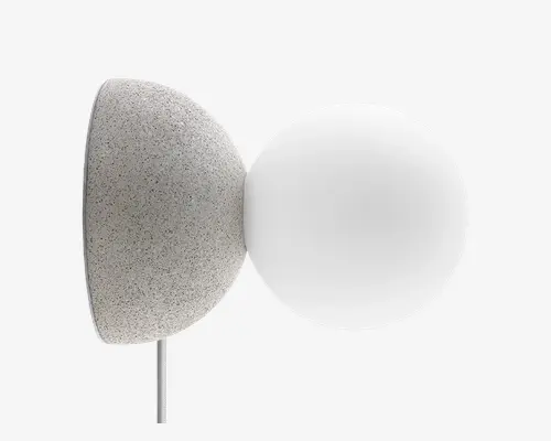 Væg/Bordlampe Moon Hvid Ø.10 cm