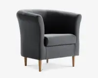 Lænestol Flash Grå Med Eg Ben