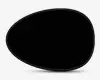 Dækkeserviet oval sort pu 42x33 cm