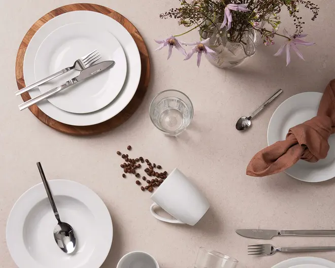 Café middags tallerken Ø.24 cm 4 stk. 