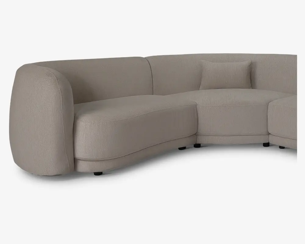 Hjørnesofa beige møbelstof