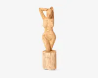 Figur Ida dame træ H.40 cm 