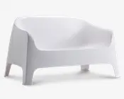 Loungesæt plast hvid