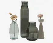 Gulvvase grå H. 76 cm