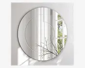 Spejl indgravering I Ø.80 cm  