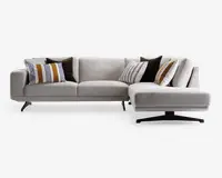 Sofa m. Åben Afslutning Beige Højrevendt