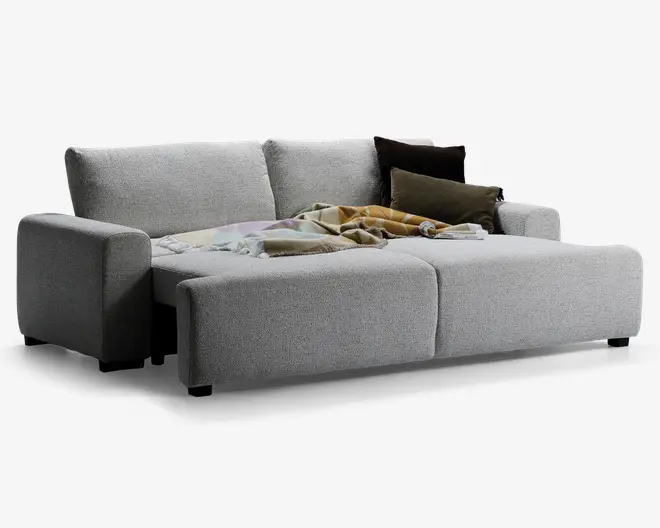 Sovesofa 3 pers. grå møbelstof