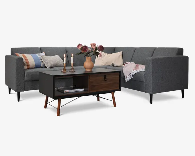 Hjørnesofa Rhodes Grå