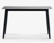 Køkkenbord i grå med sort stel 70 x 120 cm