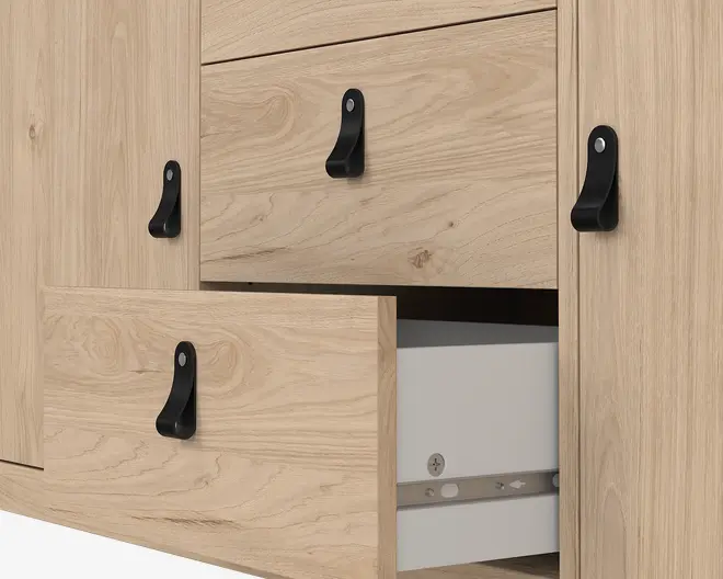 Skænk Madrid eg med 3 skuffer