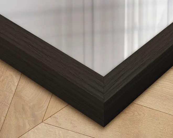 Spejl Gallery sort træ 40x80 cm 