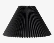 Plisseskærm Sort 27 cm