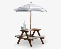 Bord-bænkesæt til børn m/parasol