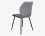 Spisebordsstol i grå velour