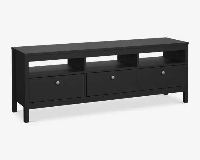 Tv-bord Madrid sort m/3 skuffer