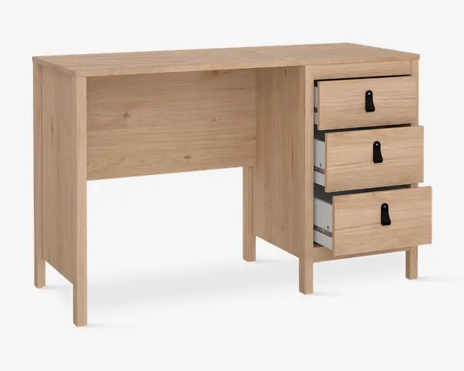 Skrivebord Madrid lys eg kunstfiner