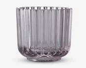 Lyngby fyrfadsstage glas pink H.6,5 cm 