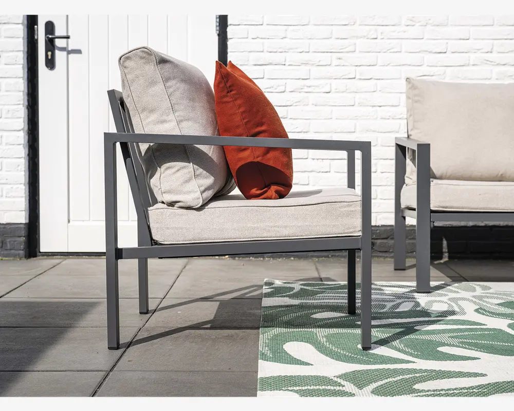 Loungesæt 3+1+1+bord antracit