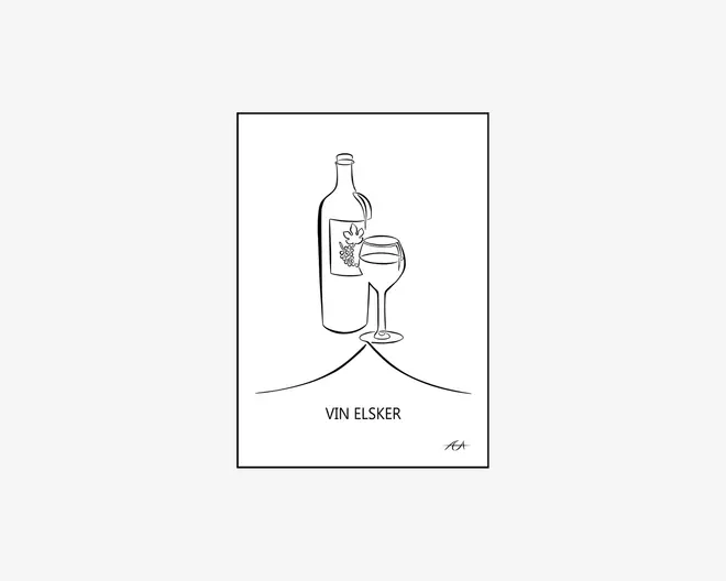 A5 Kort Vin Elsker