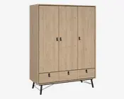 Garderobeskab Ry m. 3 låger og 3 skuffer