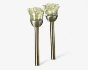 Solcelle blomst på spyd sæt af 4 stk. 