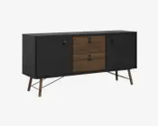 Skænk Ry B. 150 cm sort/valnød