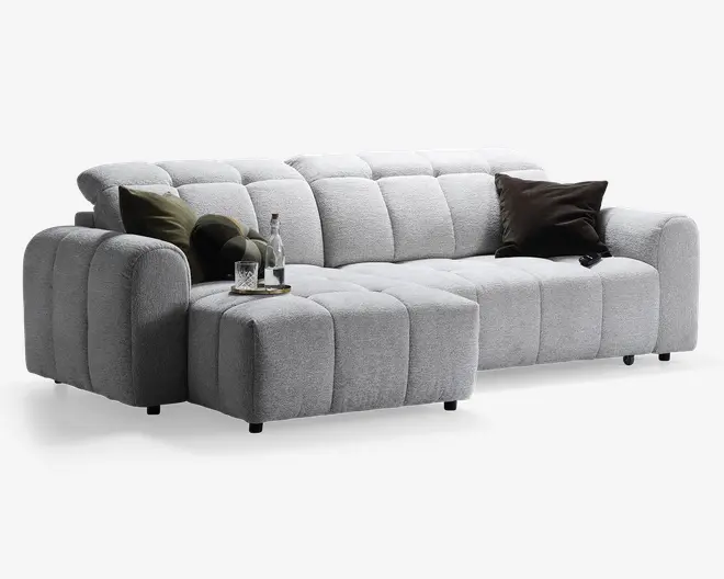 Sofa med chaiselong venstre relaxfunktion