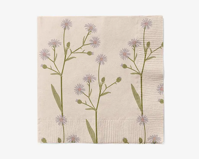 Servietter blomster 33x33 cm