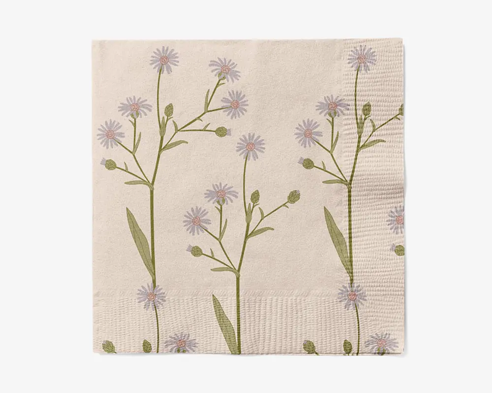 Servietter blomster 33x33 cm