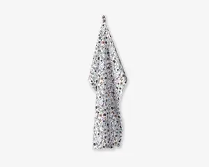 Viskestykke blomster hvid/brun/blå 50x70 cm 