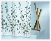 Badeforhæng Bambus 180x200 cm