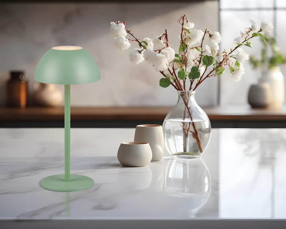 Bordlampe Ricardo pistacie grøn H.30 cm 