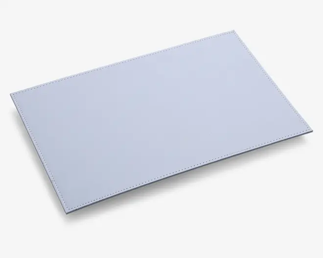 Dækkeserviet lys blå pu 45x30 cm