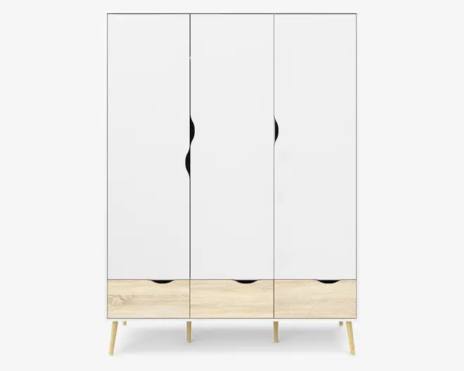 Garderobeskab Delta m. 3 låger og 3 skuffer