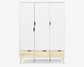 Garderobeskab Delta m. 3 låger og 3 skuffer