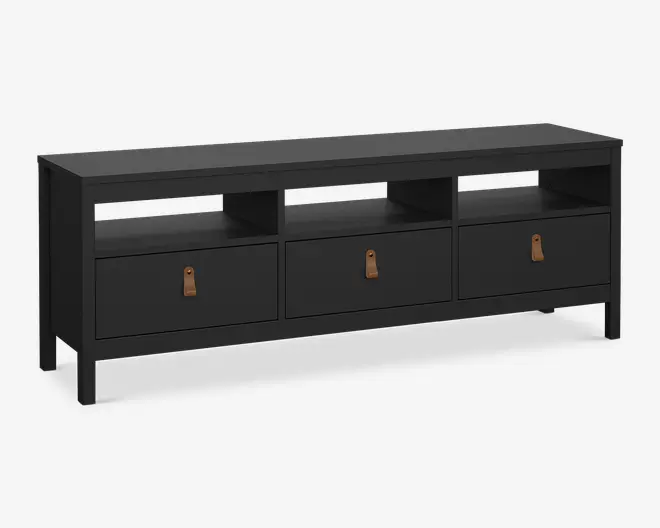 Tv-bord Madrid sort m/3 skuffer
