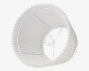 Skærm Emma Villa hvid H.18 cm 