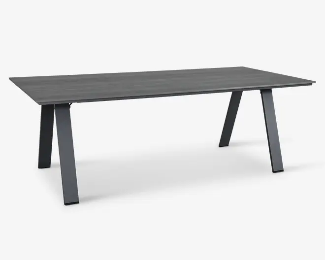 Havebord grå nonwood/sort stel