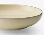 Mandala black rim pastatallerken gul Ø.22,5 cm