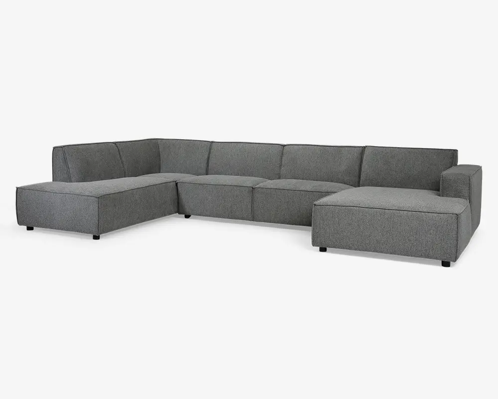 Sofa U-shape Venstrevendt Grå