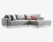 Sofa med XL chaiselong beige