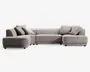 Sofa U-shape Taupe venstrevendt