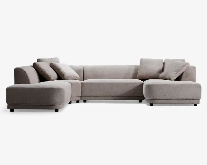 Sofa U-shape Taupe venstrevendt