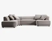 Sofa U-shape Taupe venstrevendt