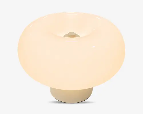 Bordlampe Malti beige H.21 cm