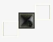 Loftlampe Gelo sort LED B.66 cm