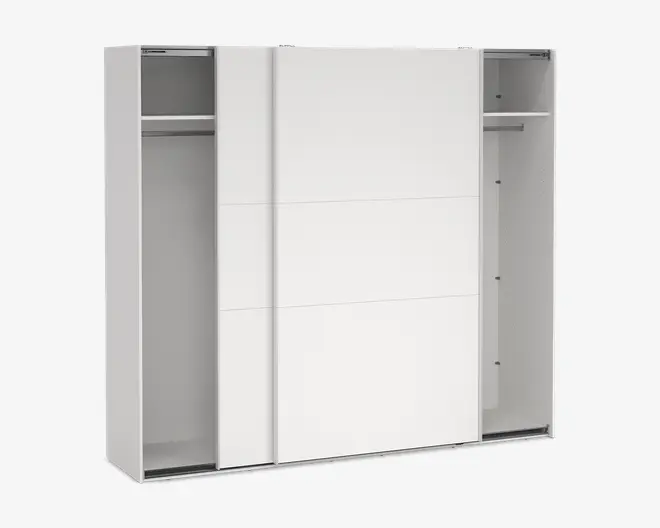 Garderobeskab Case hvid B. 244 x H. 221 cm