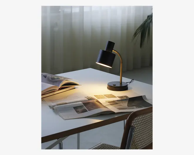 Bordlampe Vogue sort H.31 cm  